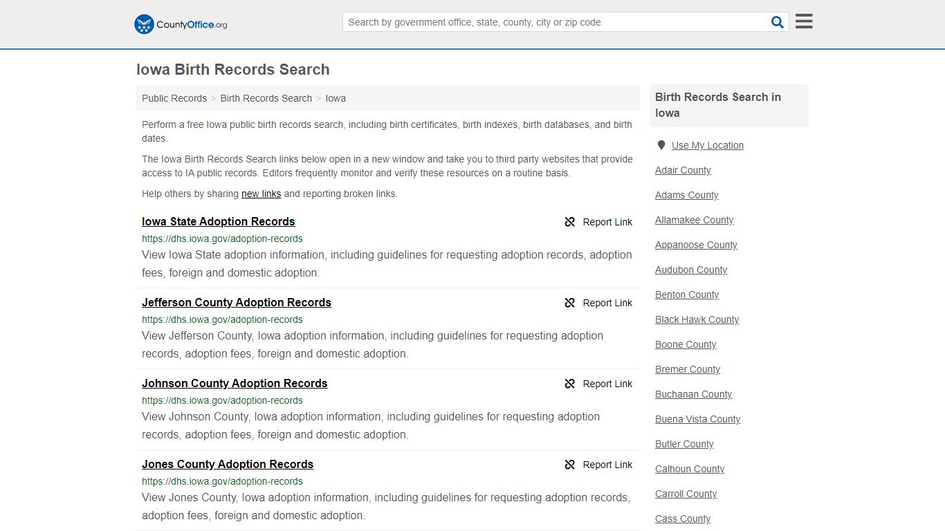 Birth Records Search - Iowa (Birth Certificates & Databases)