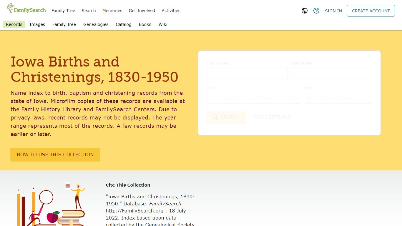 Iowa Births and Christenings, 1830-1950 • FamilySearch